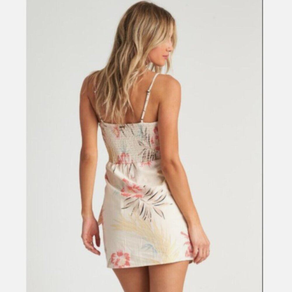 NWOT Billabong Island Hopper Floral Tropical Hawaiian Summer Dress Size XS - Picture 2 of 2